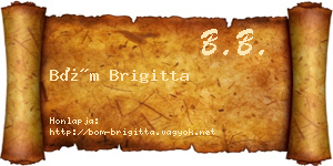 Böm Brigitta névjegykártya